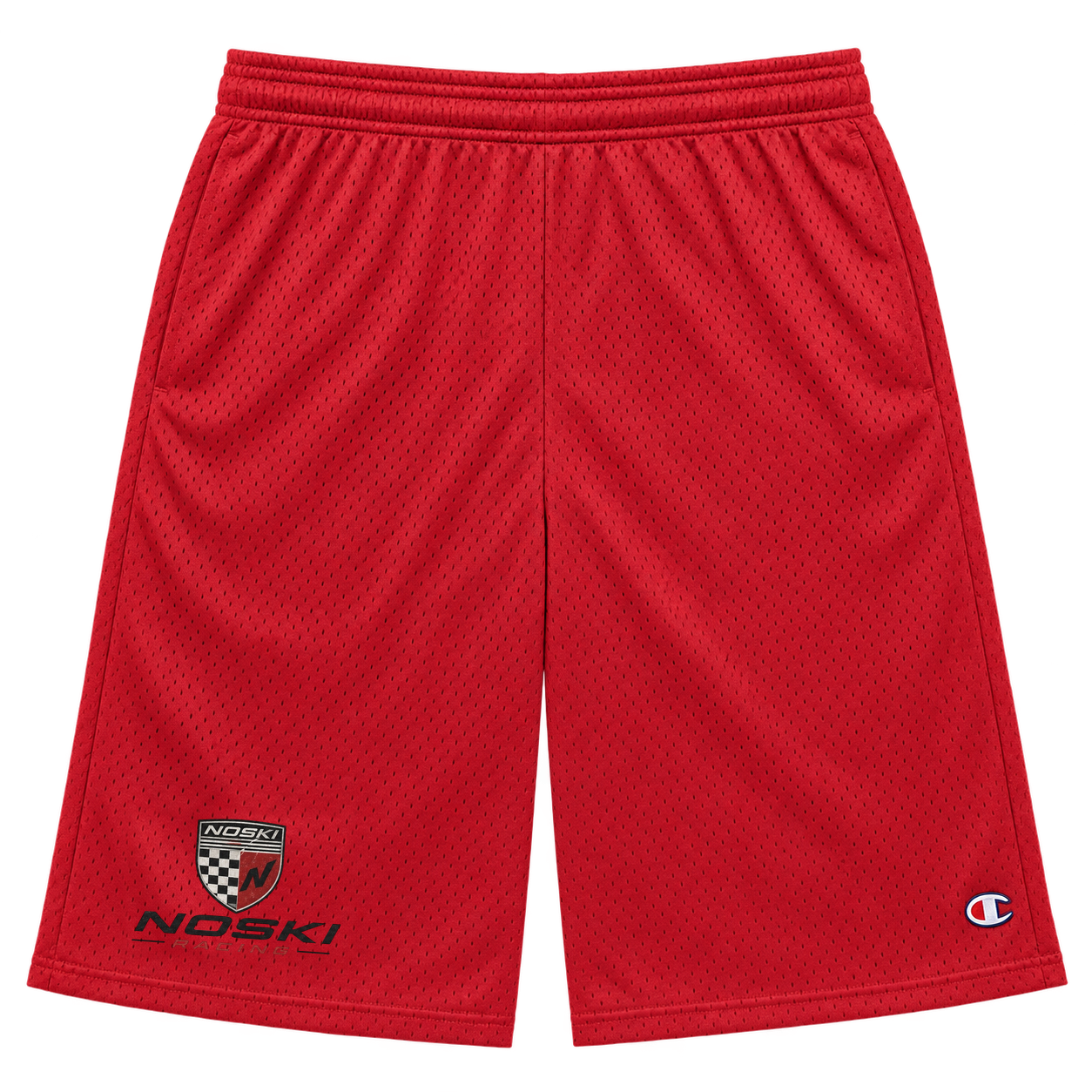 NOSKI Racing Shorts Red (Champion) — Front